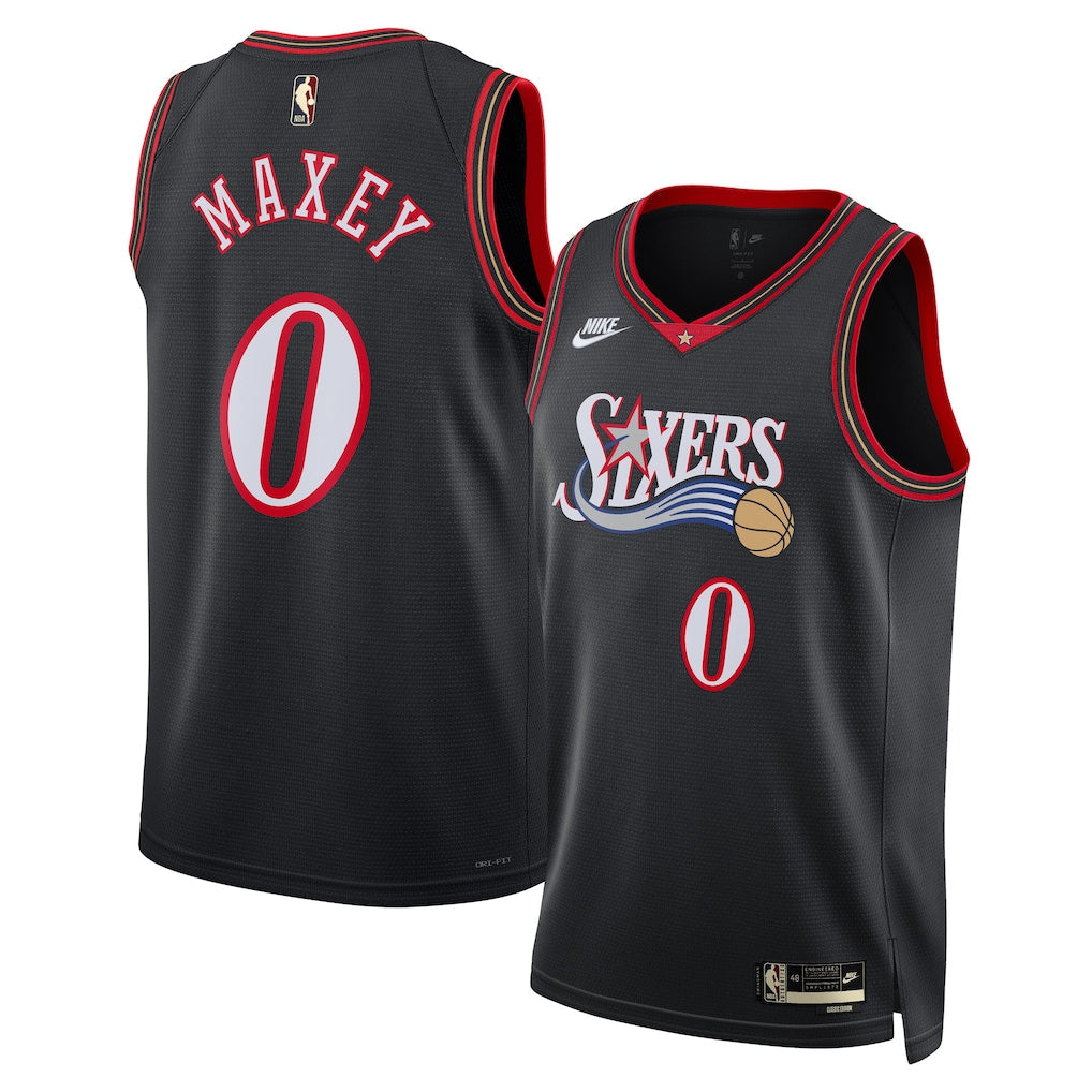 Tyrese Maxey Philadelphia 76ers Unisex Swingman Jersey - Classic Edition - Black