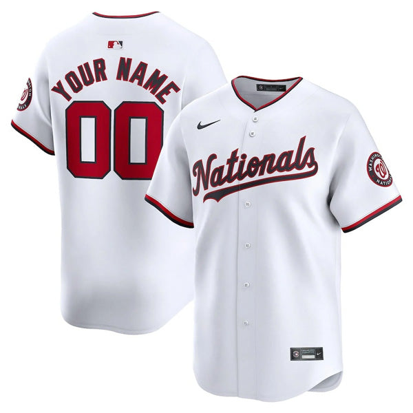 Custom Washington Nationals Home Jersey - White