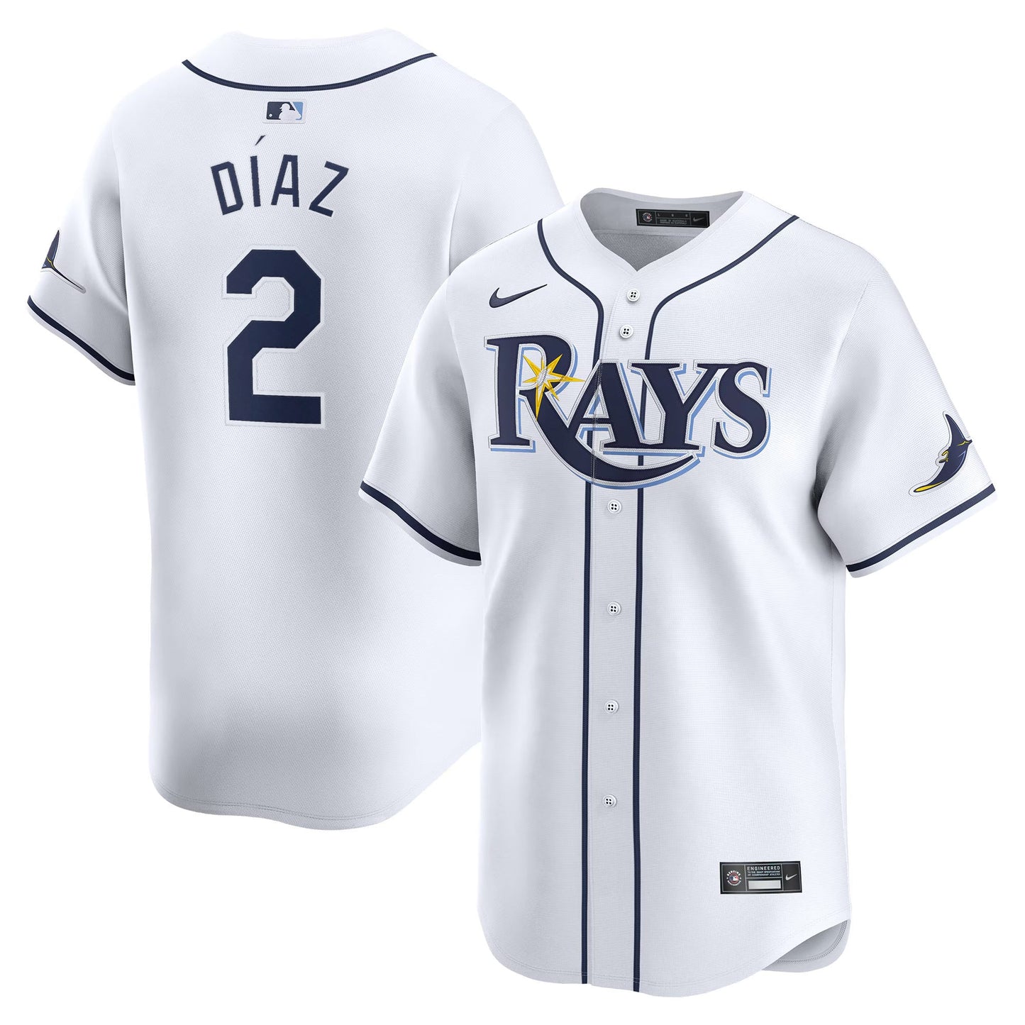 Yandy Diaz Tampa Bay Rays Home Jersey - White