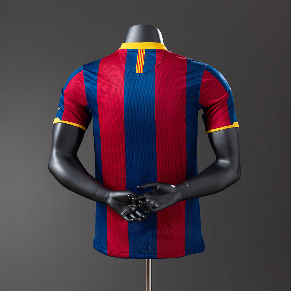 Barcelona 10/11 Home Long Sleeve Player Version Retro Jersey