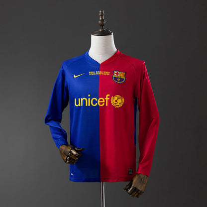 Barcelona 08/09 UEFA Champions League Home Long Sleeve Retro Jersey