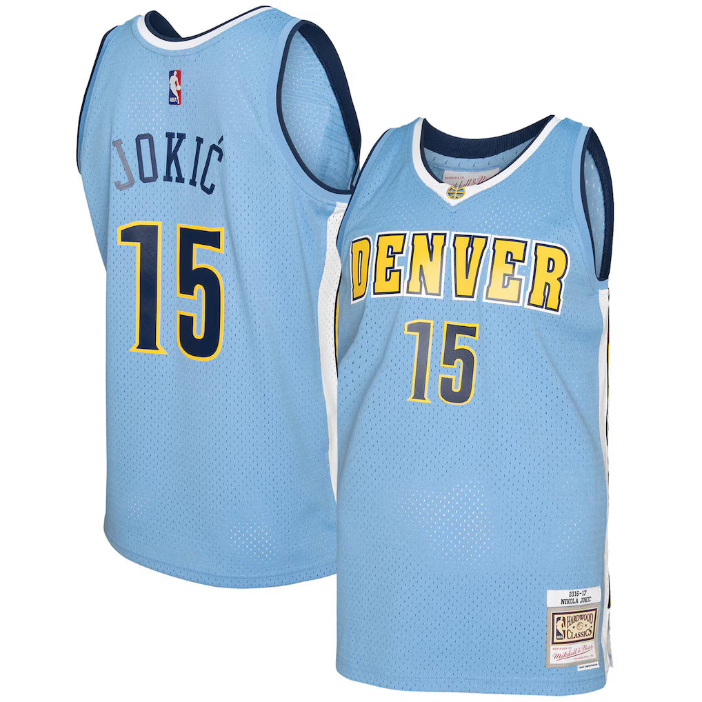 Nikola Jokic Denver Nuggets Mitchell & Ness 2016/17 Swingman Jersey - Light Blue