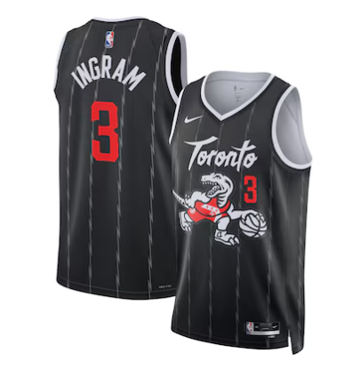 Brandon Ingram Toronto Raptors Unisex 2025/26 Swingman Jersey - Black - City Edition