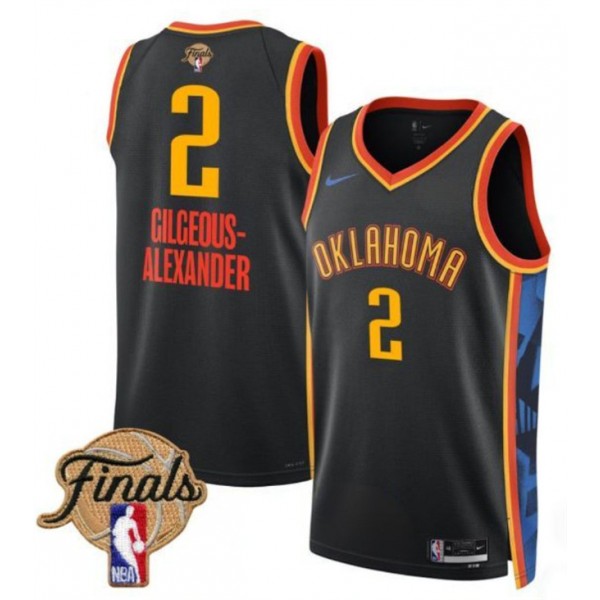Shai Gilgeous-Alexander Oklahoma City Thunder NBA Finals City Edition Jersey - Black
