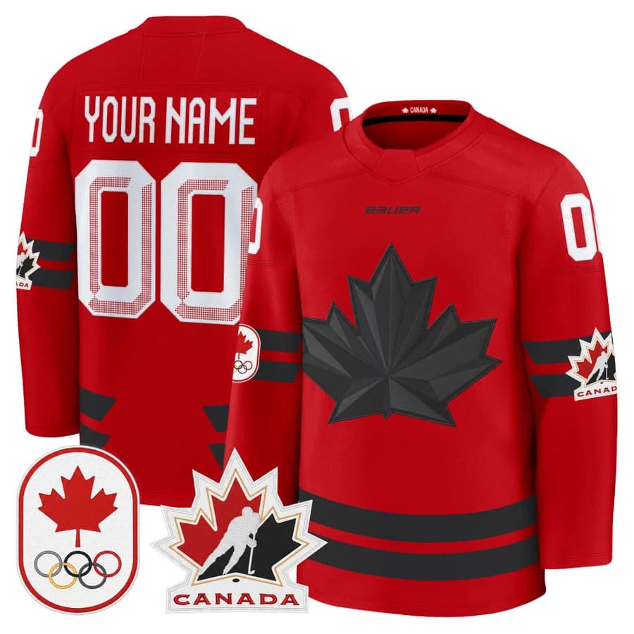 Custom Canada 2026 Olympic Jersey - Red