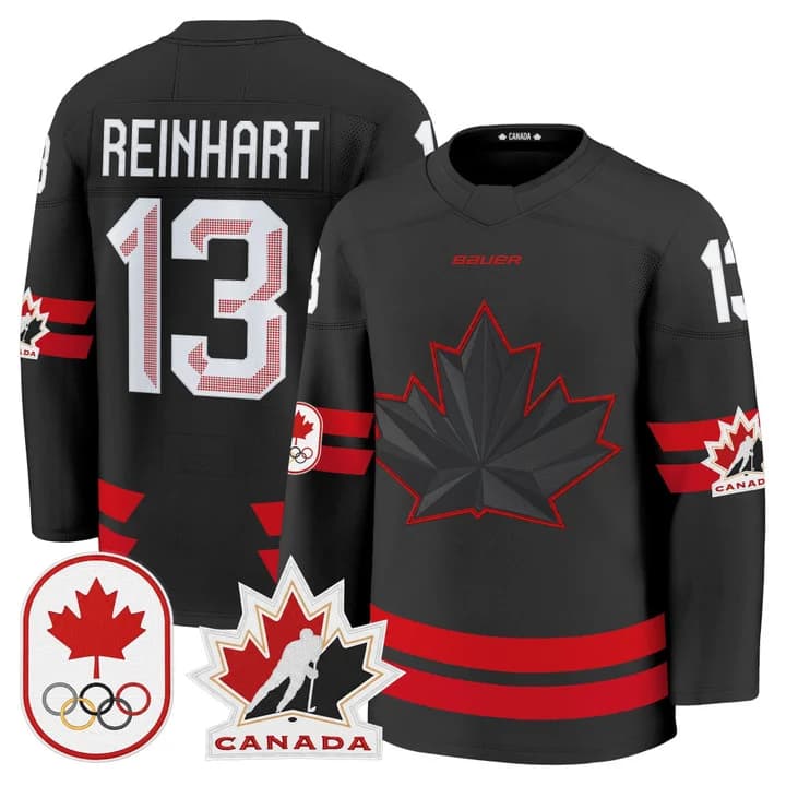 Sam Reinhart Canada 2026 Olympic Jersey - Black