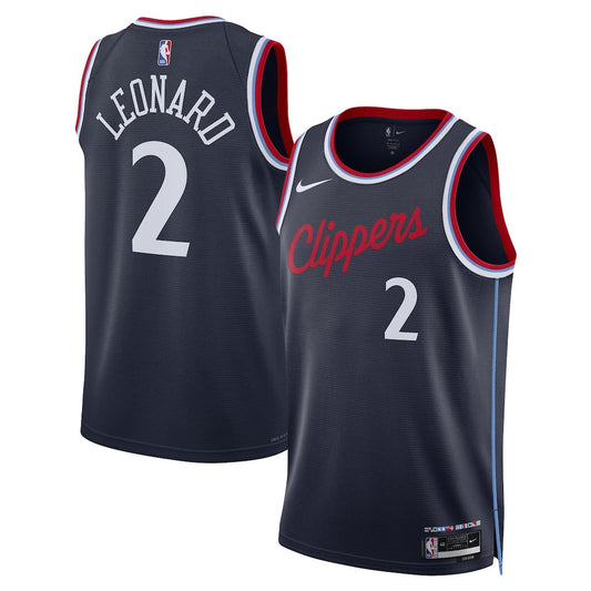 Kawhi Leonard LA Clippers Unisex 2024/25 Swingman Jersey - Navy - Icon Edition