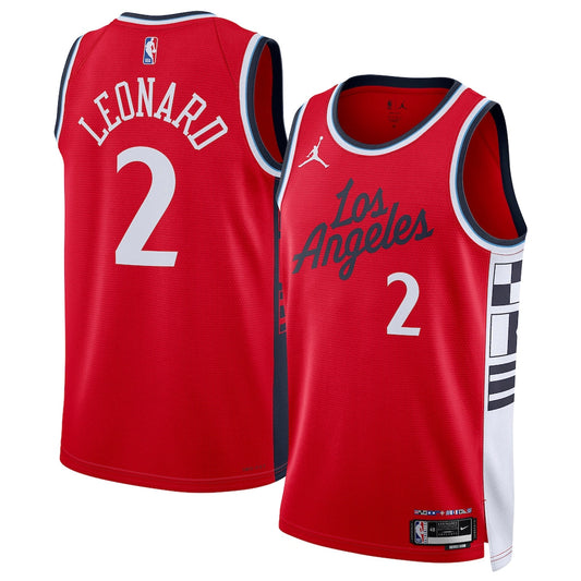 Kawhi Leonard LA Clippers Unisex 2024/25 Swingman Jersey - Statement Edition - Red