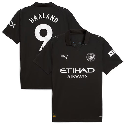 Erling Haaland Manchester City 2025/26 Away Player Jersey - Black