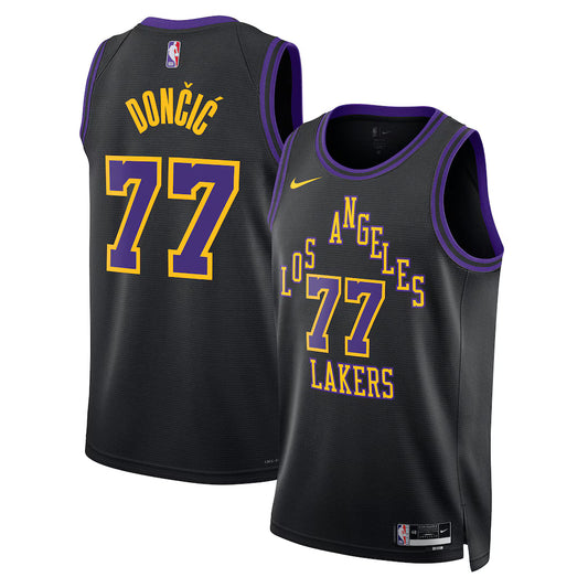 Luka Dončić Los Angeles Lakers Unisex 2025/26 Swingman Jersey - Black - City Edition