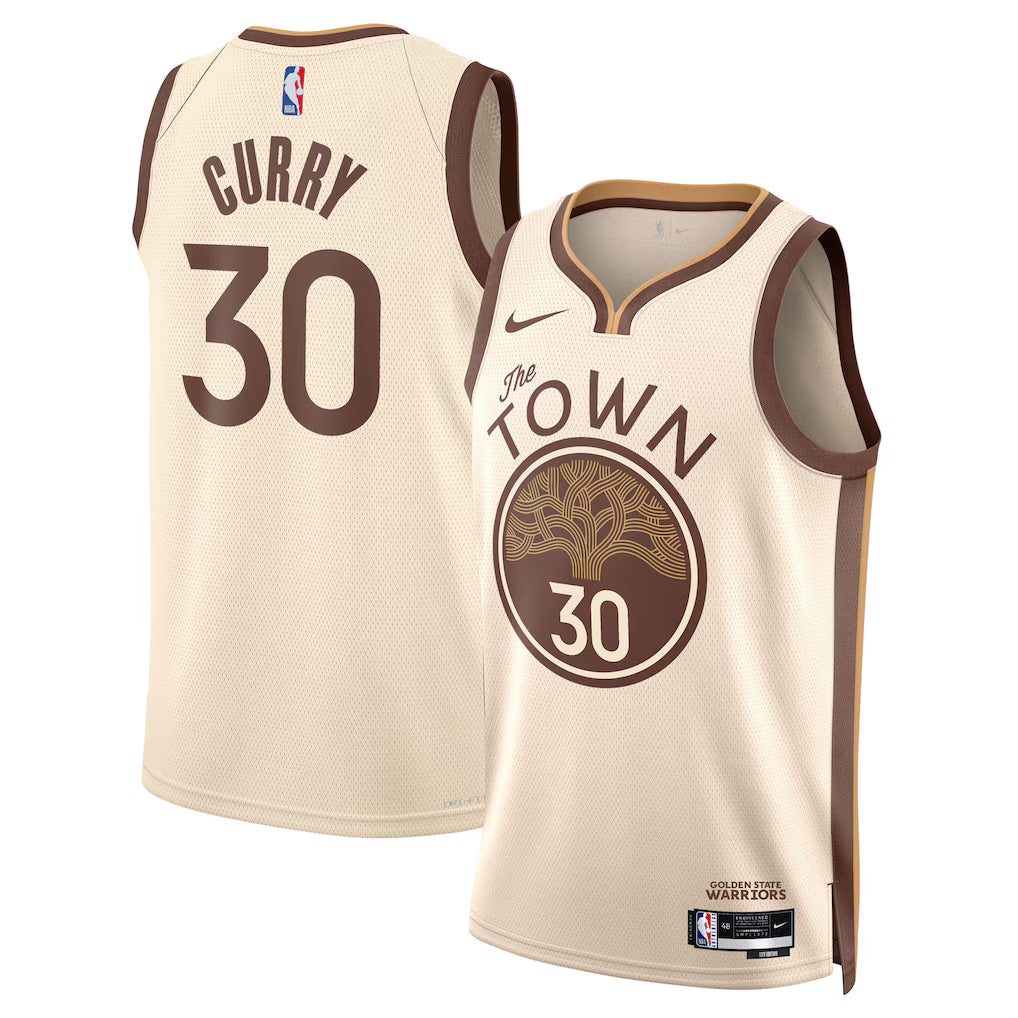 Stephen Curry Golden State Warriors Unisex 2025/26 Swingman Jersey - Tan - City Edition