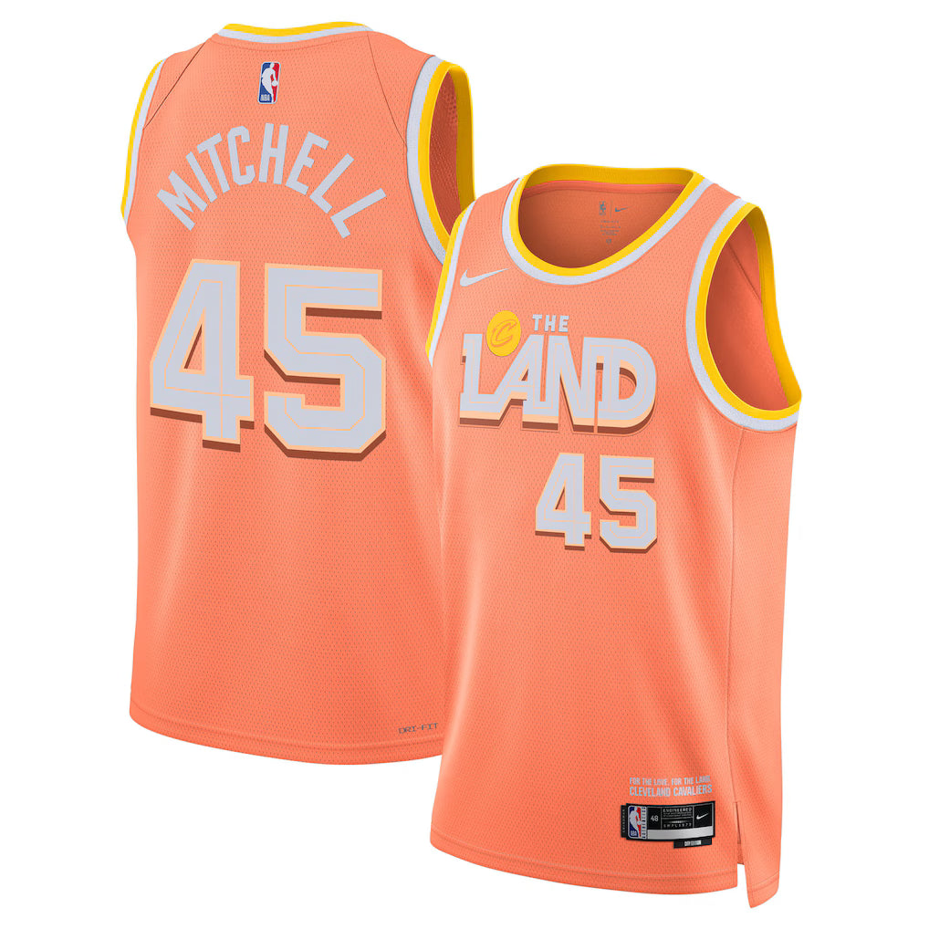 Donovan Mitchell Cleveland Cavaliers Unisex 2025/26 Swingman Jersey - Orange - City Edition