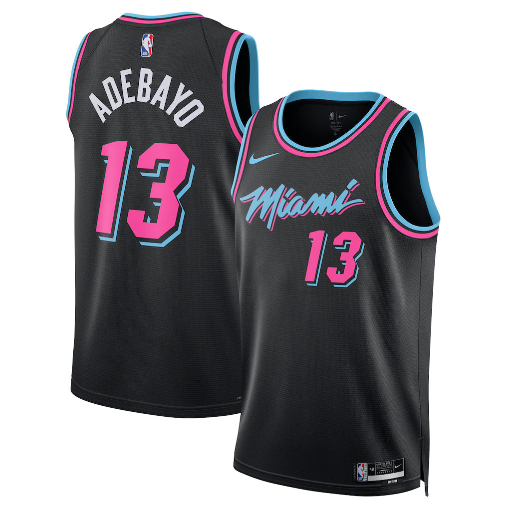 Bam Adebayo Miami Heat Unisex 2025/26 Swingman Jersey - Black - City Edition