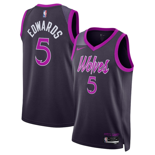 Anthony Edwards Minnesota Timberwolves Unisex 2025/26 Swingman Jersey - Purple - City Edition