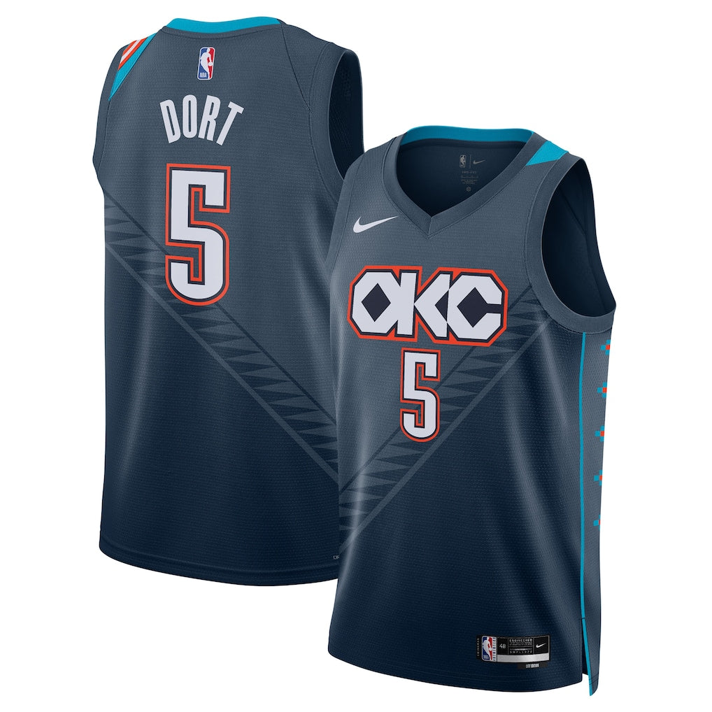 Luguentz Dort Oklahoma City Thunder Unisex 2025/26 Swingman Jersey - Navy - City Edition