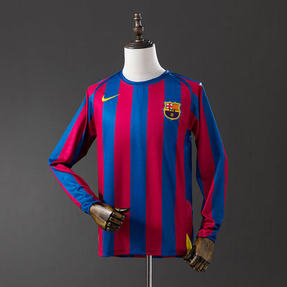 Barcelona 05/06 Home Long Sleeve Retro Jersey