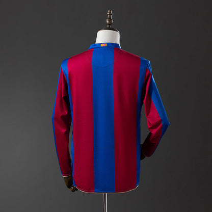 Barcelona 07/08 Home Long Sleeve Retro Jersey