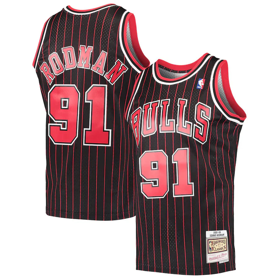 Dennis Rodman Chicago Bulls 1995/96 Hardwood Classics Jersey - Black