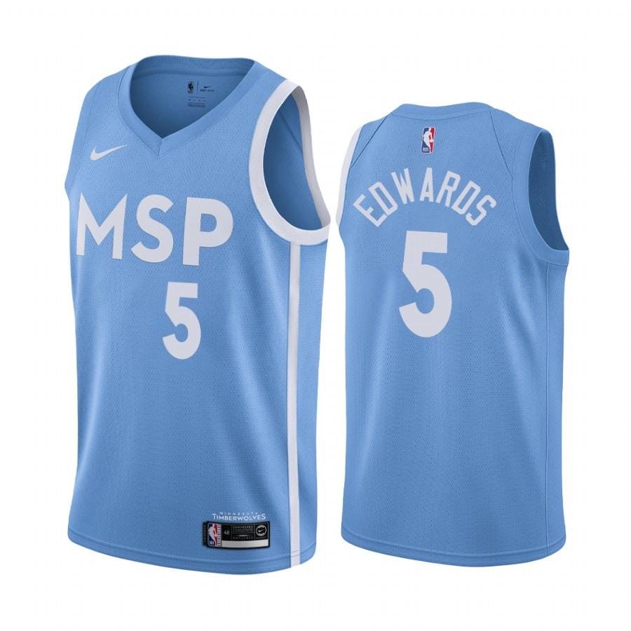 Anthony Edwards Minnesota Timberwolves Unisex Swingman Jersey - City Edition - Blue