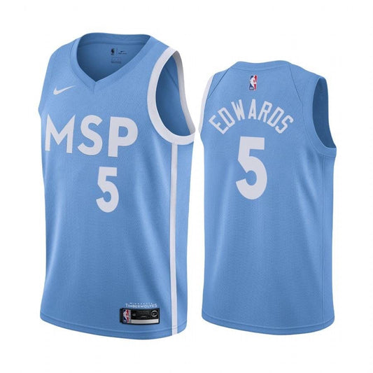 Anthony Edwards Minnesota Timberwolves Unisex Swingman Jersey - City Edition - Blue