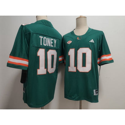 Malachi Toney Miami Hurricanes Jersey - Green