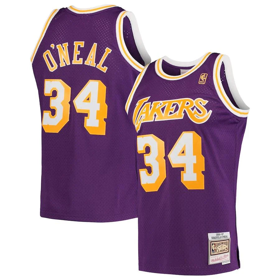 Shaquille O'Neal Los Angeles Lakers Hardwood Classics 1996/97 Jersey - Purple