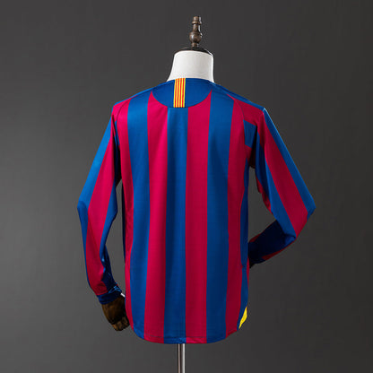 Barcelona 05/06 Home Long Sleeve Retro Jersey