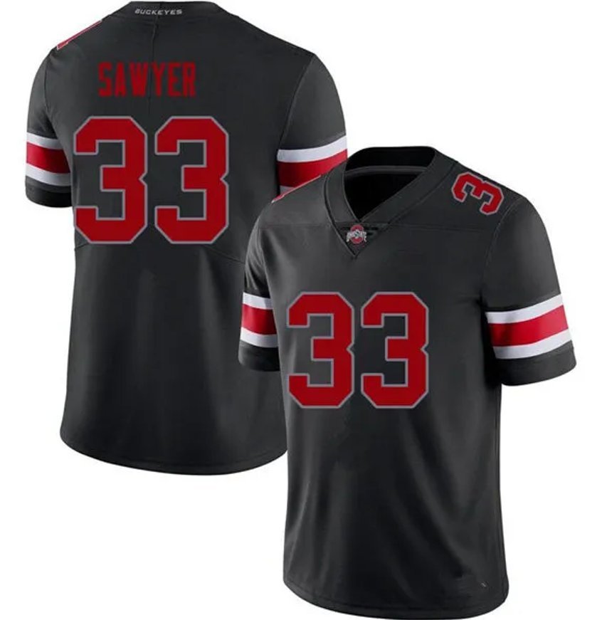 Jack Sawyer Ohio State Buckeyes Jersey – Black