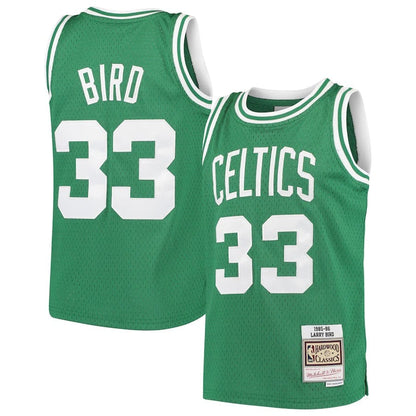 Larry Bird Boston Celtics Unisex Hardwood Classic 1985/86 - Throwback Jersey - Kelly Green