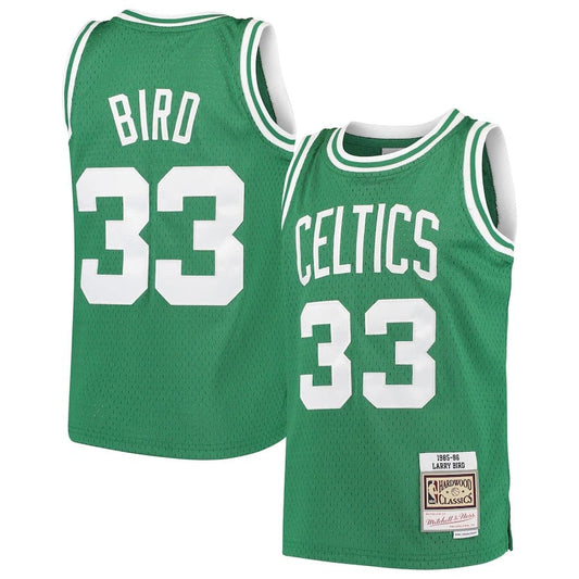 Larry Bird Boston Celtics Unisex Hardwood Classic 1985/86 - Throwback Jersey - Kelly Green