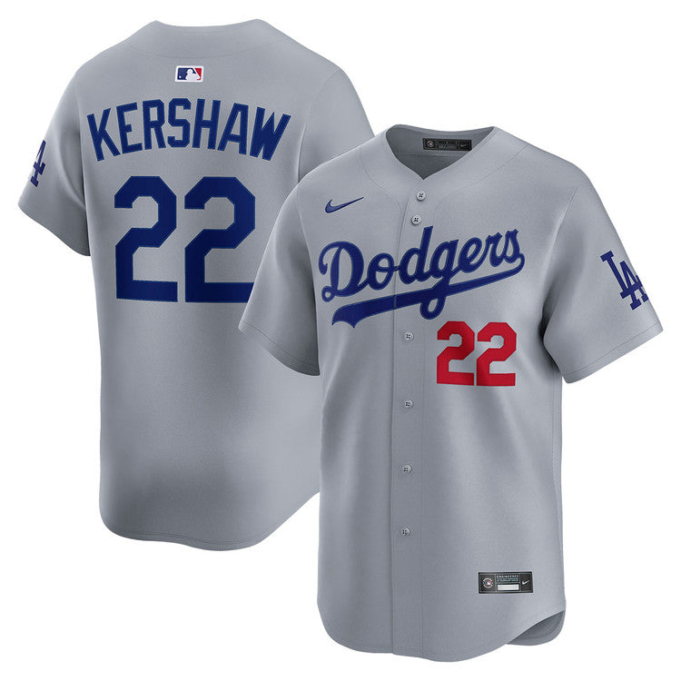 Clayton Kershaw Los Angeles Dodgers Alternate Road Limited Jersey - Gray