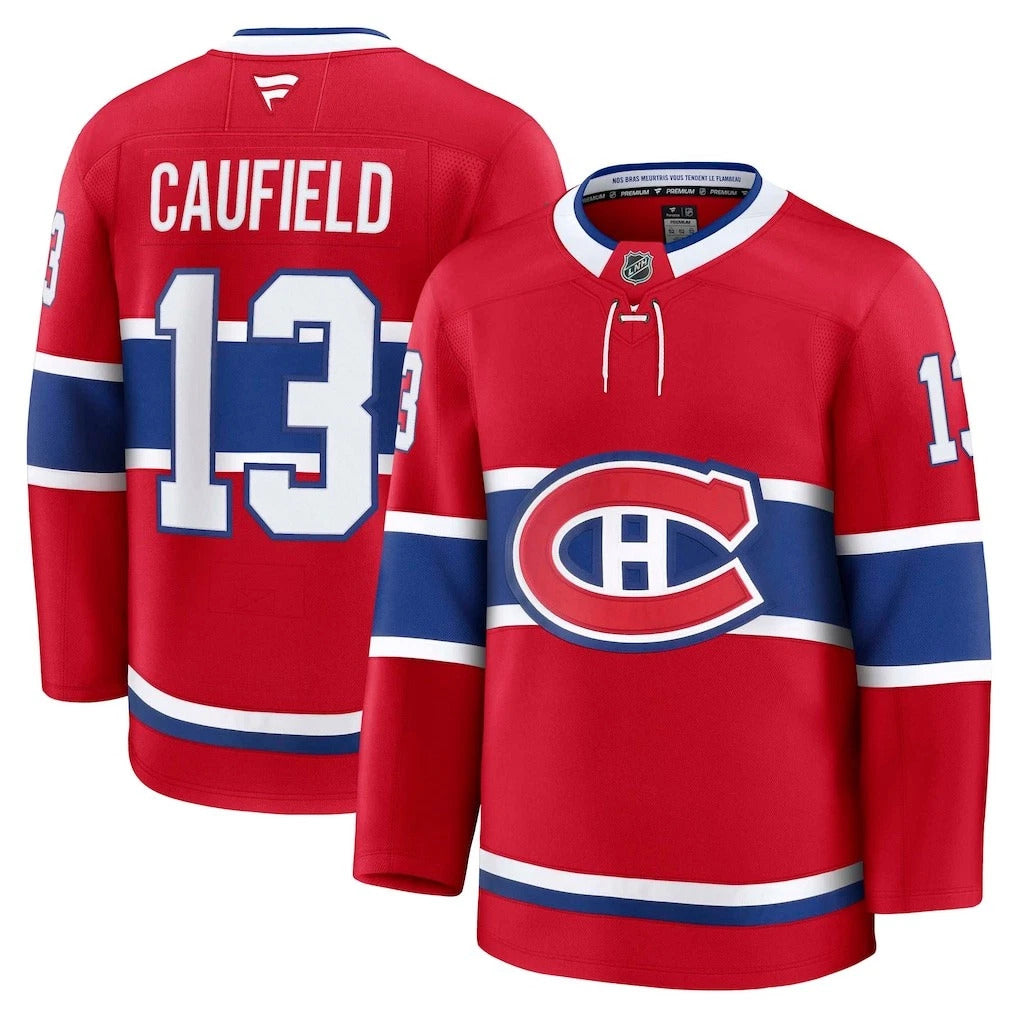 Cole Caufield Montreal Canadiens Home Premium Jersey - Red