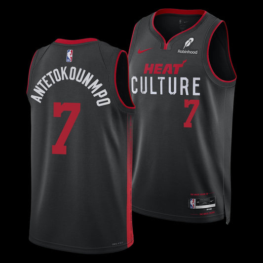 Giannis Antetokounmpo Miami Heat Culture Jersey - Black