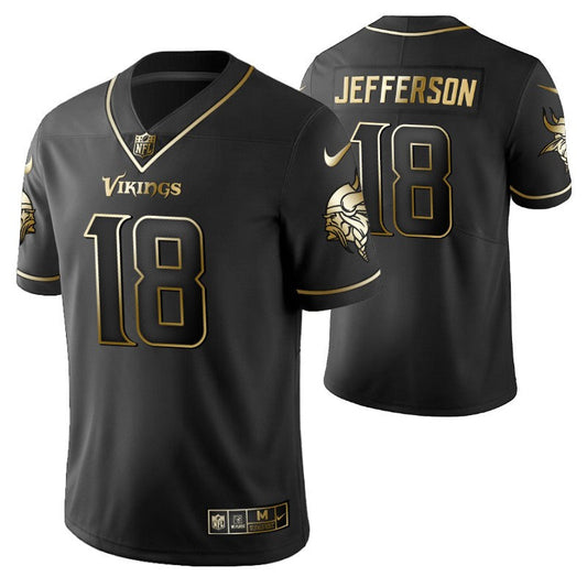 Justin Jefferson Minnesota Vikings Golden Edition Jersey - Black