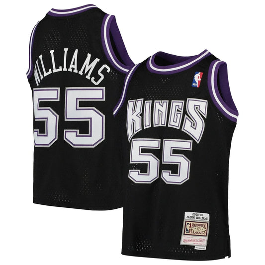 Jason Williams Sacramento Kings 00/01 Hardwood Classics Swingman Throwback Jersey – Black