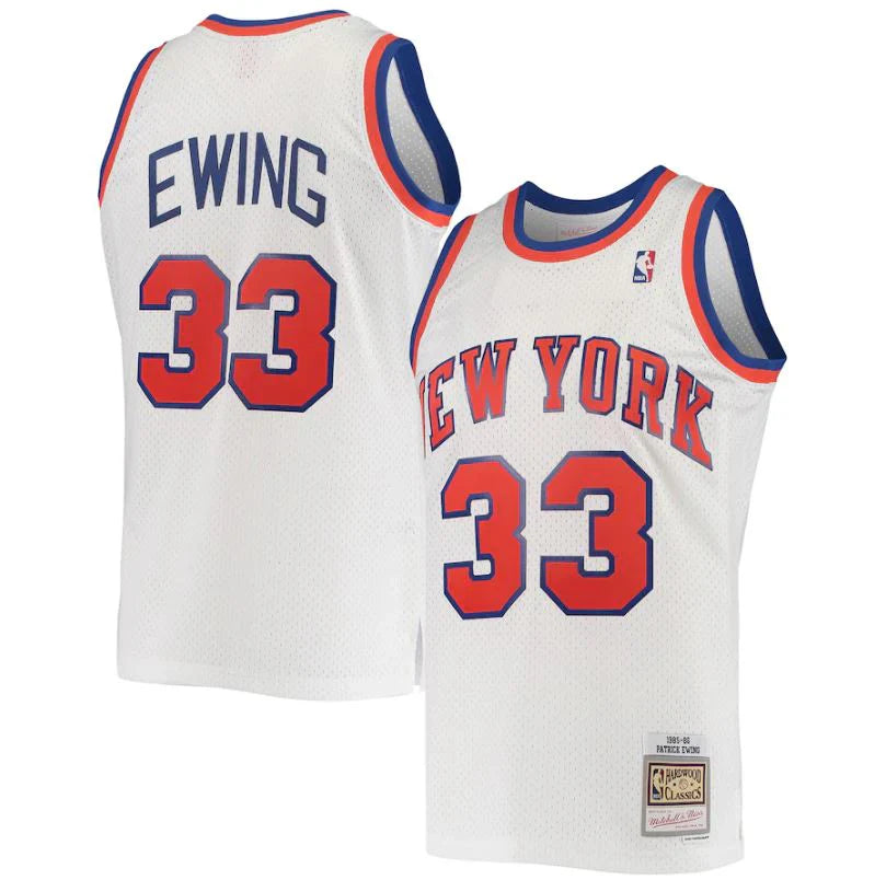 Patrick Ewing New York Knicks 1985/86 Hardwood Classics Jersey - White