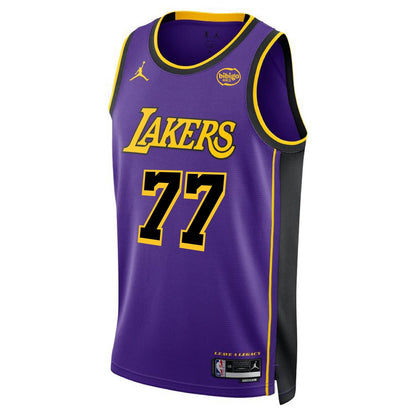 Luka Dončić Los Angeles Lakers Unisex Swingman Jersey - Statement Bibigo Edition - Purple