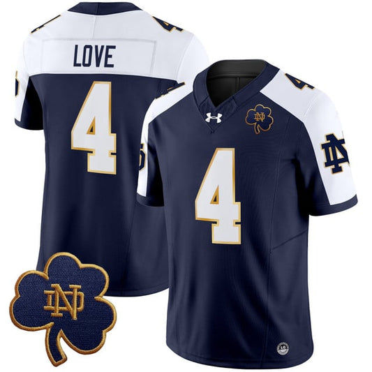 Jeremiyah Love Notre Dame Fighting Irish Alternate Jersey - Navy