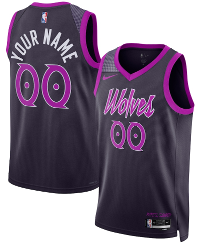 Custom Minnesota Timberwolves Unisex 2025/26 Swingman Jersey - Purple - City Edition