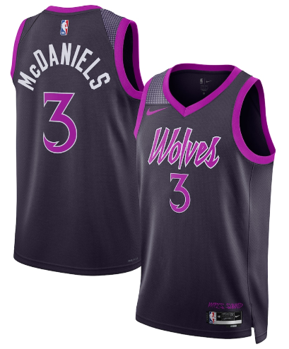 Jaden McDaniels Minnesota Timberwolves Unisex 2025/26 Swingman Jersey - Purple - City Edition