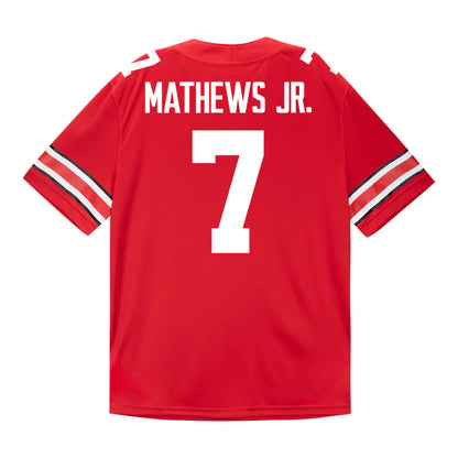 Jermaine Mathews Jr. Ohio State Buckeyes Jersey – Red