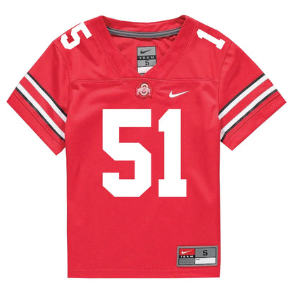 Luke Montgomery Ohio State Buckeyes Jersey – Red