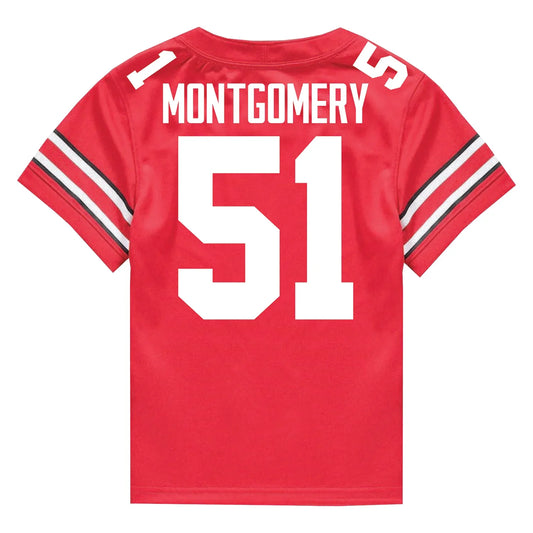 Luke Montgomery Ohio State Buckeyes Jersey – Red