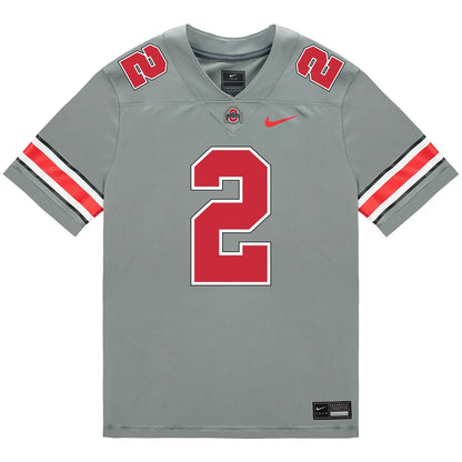Caleb Downs Ohio State Buckeyes Jersey – Grey
