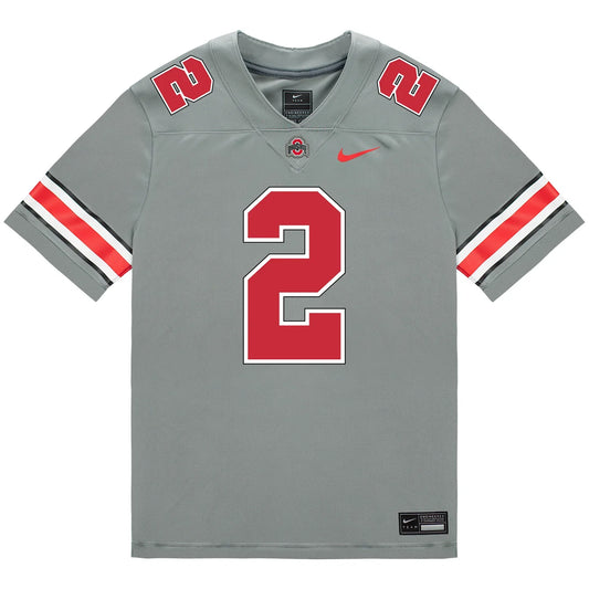 Caleb Downs Ohio State Buckeyes Jersey – Grey