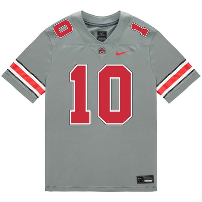 Julian Sayin Ohio State Buckeyes Jersey – Grey