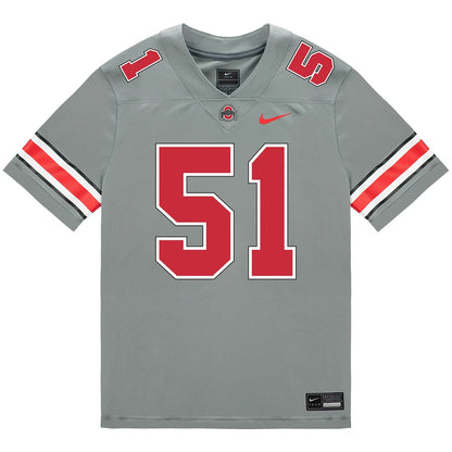 Luke Montgomery Ohio State Buckeyes Jersey – Grey