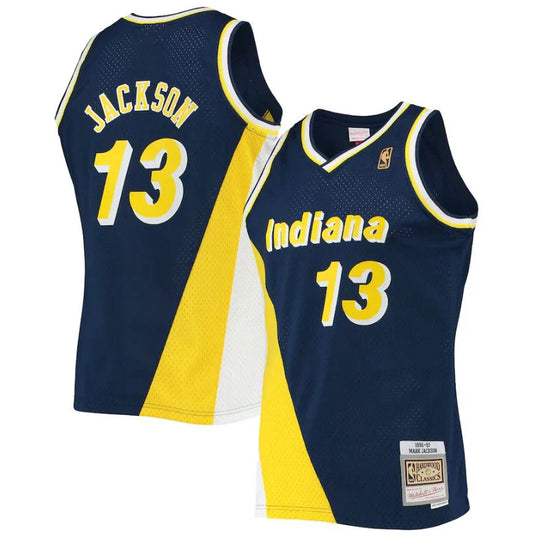 Mark Jackson Indiana Pacers 1996/97 Hardwood Classics Jersey - Navy Blue