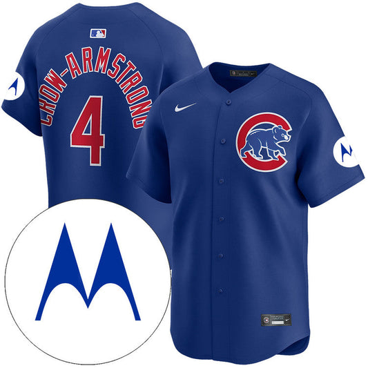 Pete Crow-Armstrong Chicago Cubs Alternate Limited Motorola Patch Jersey - Royal