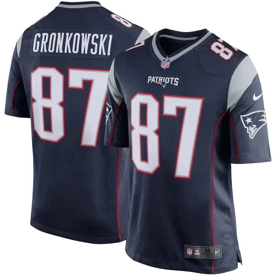 Rob Gronkowski New England Patriots Retired Player Throwback Jersey - Navy